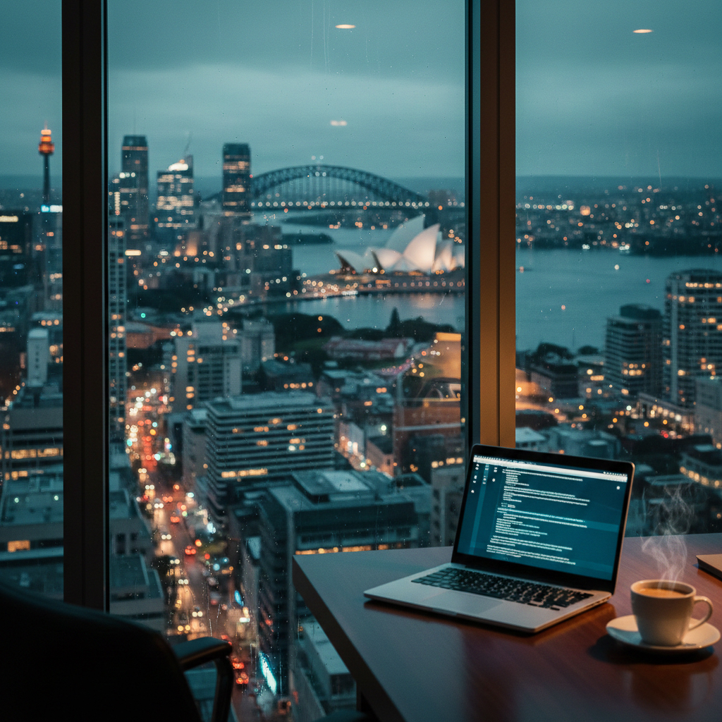 Akima Automations Sydney office — AI automation and custom software development workspace